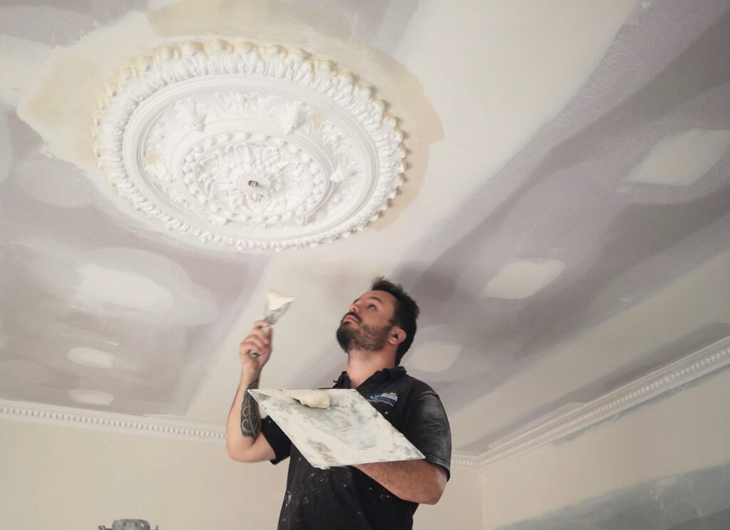 Ceiling rose close-up